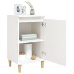 vidaXL Nočné stolíky 2ks vysoký lesk biele 40x35x70cm spracované drevo – Obrázok 4