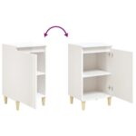vidaXL Nočné stolíky 2ks vysoký lesk biele 40x35x70cm spracované drevo – Obrázok 8