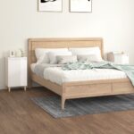 vidaXL Nočné stolíky 2ks vysoký lesk biele 40x35x70cm spracované drevo