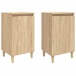 vidaXL Nočné stolíky 2 ks dub sonoma 40x35x70 cm spracované drevo – Obrázok 2