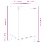vidaXL Nočné stolíky 2 ks dub sonoma 40x35x70 cm spracované drevo – Obrázok 10