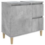 vidaXL Skrinka do kúpeľne betónová sivá 65x33x60 cm kompozitné drevo – Obrázok 2