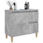 vidaXL Skrinka do kúpeľne betónová sivá 65x33x60 cm kompozitné drevo – Obrázok 5