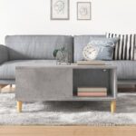 vidaXL Konferenčný stolík betónový sivý 80x80x36,5 cm spracované drevo – Obrázok 3