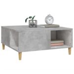 vidaXL Konferenčný stolík betónový sivý 80x80x36,5 cm spracované drevo – Obrázok 4