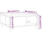 vidaXL Konferenčný stolík betónový sivý 80x80x36,5 cm spracované drevo – Obrázok 8