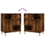 vidaXL Komoda dymový dub 60x35x70 cm spracované drevo – Obrázok 8
