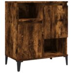 vidaXL Komoda dymový dub 60x35x70 cm spracované drevo – Obrázok 2