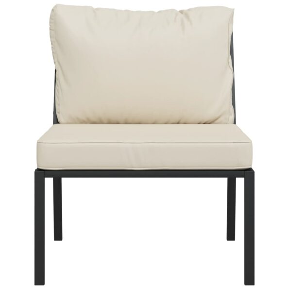 vidaXL Záhradné stoličky s pieskovými vankúšmi 2 ks 60x74x79 cm oceľ – Obrázok 4