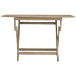 vidaXL Skladací záhradný stôl sivý 120x70x75 cm tíkový masív – Obrázok 3