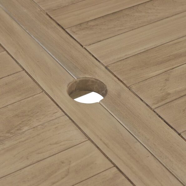 vidaXL Skladací záhradný stôl sivý 120x70x75 cm tíkový masív – Obrázok 6