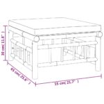 vidaXL 7-dielna záhradná sedacia súprava krémovobiele vankúše bambus – Obrázok 10