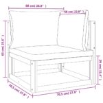 vidaXL 3-dielna záhradná sedacia súprava zelené vankúše masív – Obrázok 6