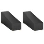 vidaXL Kryty na lehátko 2 ks 12 očiek 200x65x35/60 cm polyetylén