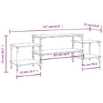 vidaXL TV skrinka sivý dub sonoma 157x35x52 cm spracované drevo – Obrázok 9
