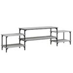 vidaXL TV skrinka sivá sonoma 197x35x52 cm spracované drevo – Obrázok 2