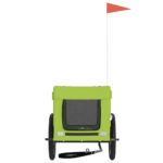 vidaXL Cyklovozík pre zvieratá, zeleno čierny, oxfordská látka, železo – Obrázok 5