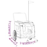 vidaXL Cyklovozík pre zvieratá, modro čierny, oxfordská látka, železo – Obrázok 11