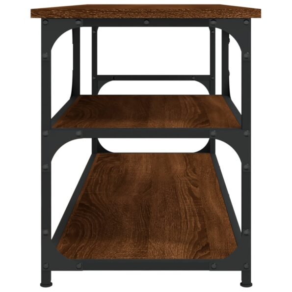 vidaXL TV skrinka hnedý dub 103x38x46,5 cm kompozitné drevo a oceľ – Obrázok 6