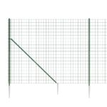 vidaXL Drôtený plot s kotviacimi hrotmi zelený 2,2x10 m – Obrázok 4