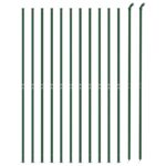 vidaXL Drôtený plot s kotviacimi hrotmi zelený 2,2x25 m – Obrázok 3