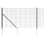 vidaXL Drôtený plot s kotviacimi hrotmi antracitový 1,1x10 m – Obrázok 4