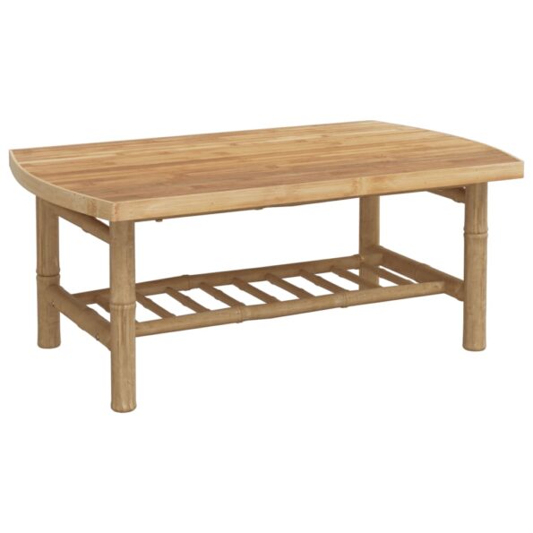 vidaXL 3-dielna záhradná sedacia súprava tmavosivé vankúše bambus – Obrázok 5