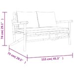 vidaXL 5-dielna záhradná sedacia súprava tmavosivé vankúše bambus – Obrázok 9