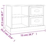 vidaXL TV skrinka čierna 73x35,5x47,5 cm spracované drevo – Obrázok 11