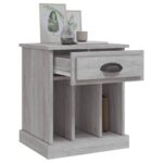 vidaXL Nočný stolík sivý sonoma 43x36x50 cm – Obrázok 5