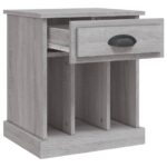 vidaXL Nočný stolík sivý sonoma 43x36x50 cm – Obrázok 6