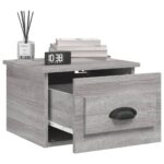 vidaXL Nástenné nočné stolíky 2 ks sivé dub sonoma 41,5x36x28cm – Obrázok 4