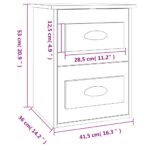 vidaXL Nástenný nočný stolík lesklý biely 41,5x36x53 cm – Obrázok 11