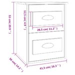 vidaXL Nástenný nočný stolík sivý dub sonoma 41,5x36x53 cm – Obrázok 11