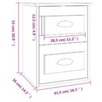 vidaXL Nástenný nočný stolík hnedý dub 41,5x36x53 cm – Obrázok 11