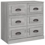 vidaXL Komoda sivá sonoma 70x35,5x67,5 cm spracované drevo – Obrázok 2