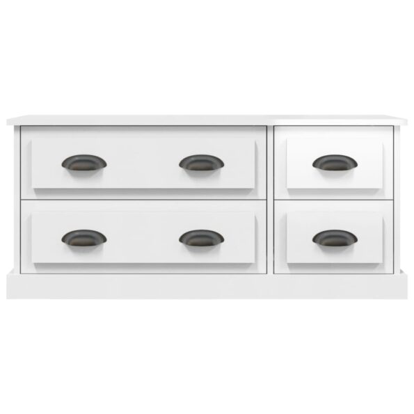 vidaXL TV skrinka lesklá biela 100x35,5x45 cm kompozitné drevo – Obrázok 6