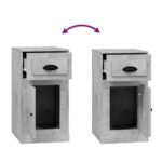 vidaXL Bočná skrinka zásuvka betónovosivá 40x50x75 cm kompozitné drevo – Obrázok 9