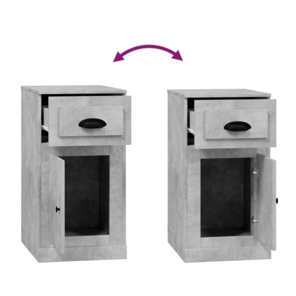 vidaXL Bočná skrinka zásuvka betónovosivá 40x50x75 cm kompozitné drevo – Obrázok 9