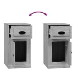 vidaXL Bočná skrinka zásuvka sivá sonoma 40x50x75 cm kompozitné drevo – Obrázok 9