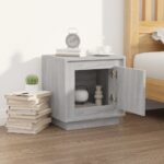 vidaXL Nočný stolík sivý sonoma 44x35x45 cm spracované drevo – Obrázok 3