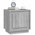vidaXL Nočný stolík sivý sonoma 44x35x45 cm spracované drevo – Obrázok 4