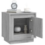 vidaXL Nočný stolík sivý sonoma 44x35x45 cm spracované drevo – Obrázok 5