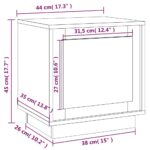 vidaXL Nočný stolík sivý sonoma 44x35x45 cm spracované drevo – Obrázok 11