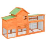vidaXL Kurník hnedý 186,5x58,5x113 cm masívna borovica – Obrázok 2