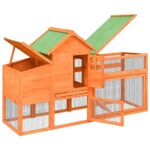 vidaXL Kurník hnedý 186,5x58,5x113 cm masívna borovica – Obrázok 4