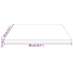 vidaXL Stolová doska biela 80x80x2,5 cm masívna borovica štvorcová – Obrázok 7