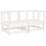 vidaXL Rohové pohovky s vankúšmi 2 ks biele borovicový masív – Obrázok 3