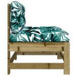 vidaXL Stredová pohovka s podložkami impregnovaná borovica – Obrázok 4