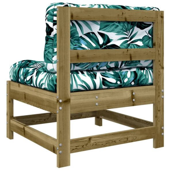 vidaXL Stredová pohovka s podložkami impregnovaná borovica – Obrázok 5